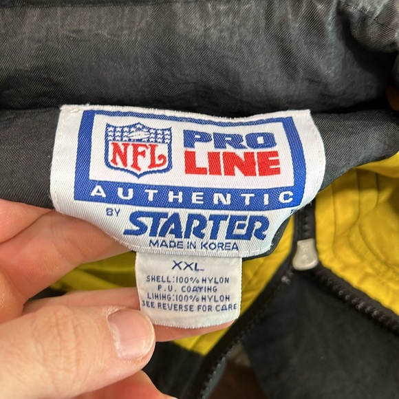 Vintage Pittsburgh Steelers Starter Pro Line Puffer Jacket Size XXL Black NFL - Picture 8 of 13
